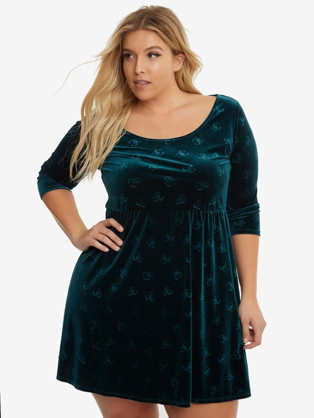 Her Universe Marvel Loki Velvet Embossed Dress 
Size 3X